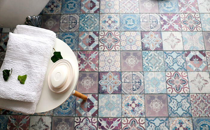 combinación colores baño